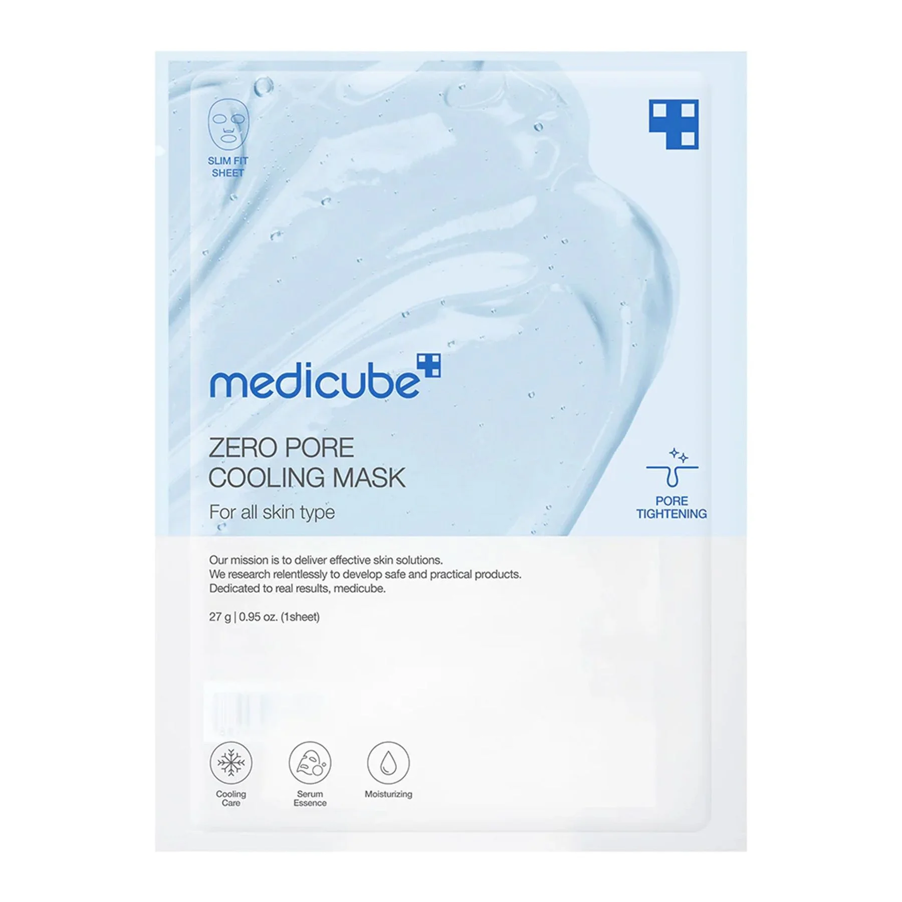 Охолоджувальна маска для звуження пор і контролю жирності шкіри Medicube Zero Pore Cooling Mask